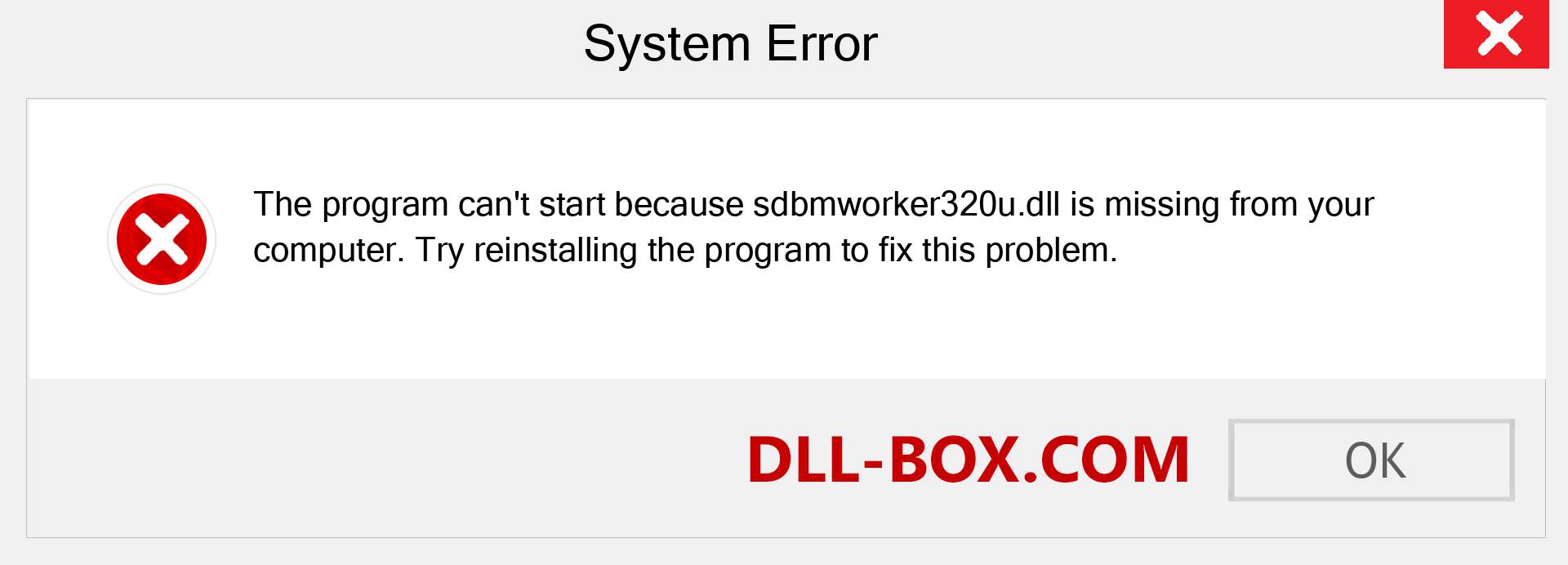  sdbmworker320u.dll file is missing?. Download for Windows 7, 8, 10 - Fix  sdbmworker320u dll Missing Error on Windows, photos, images